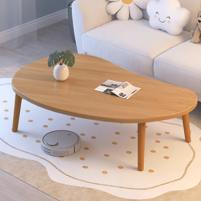 Modern Minimalist Solid Wood Coffee Table | Natural Wood Grain, Versatile Decor for Living Room Small Apartments, Space-Saving Design, Perfect Gift