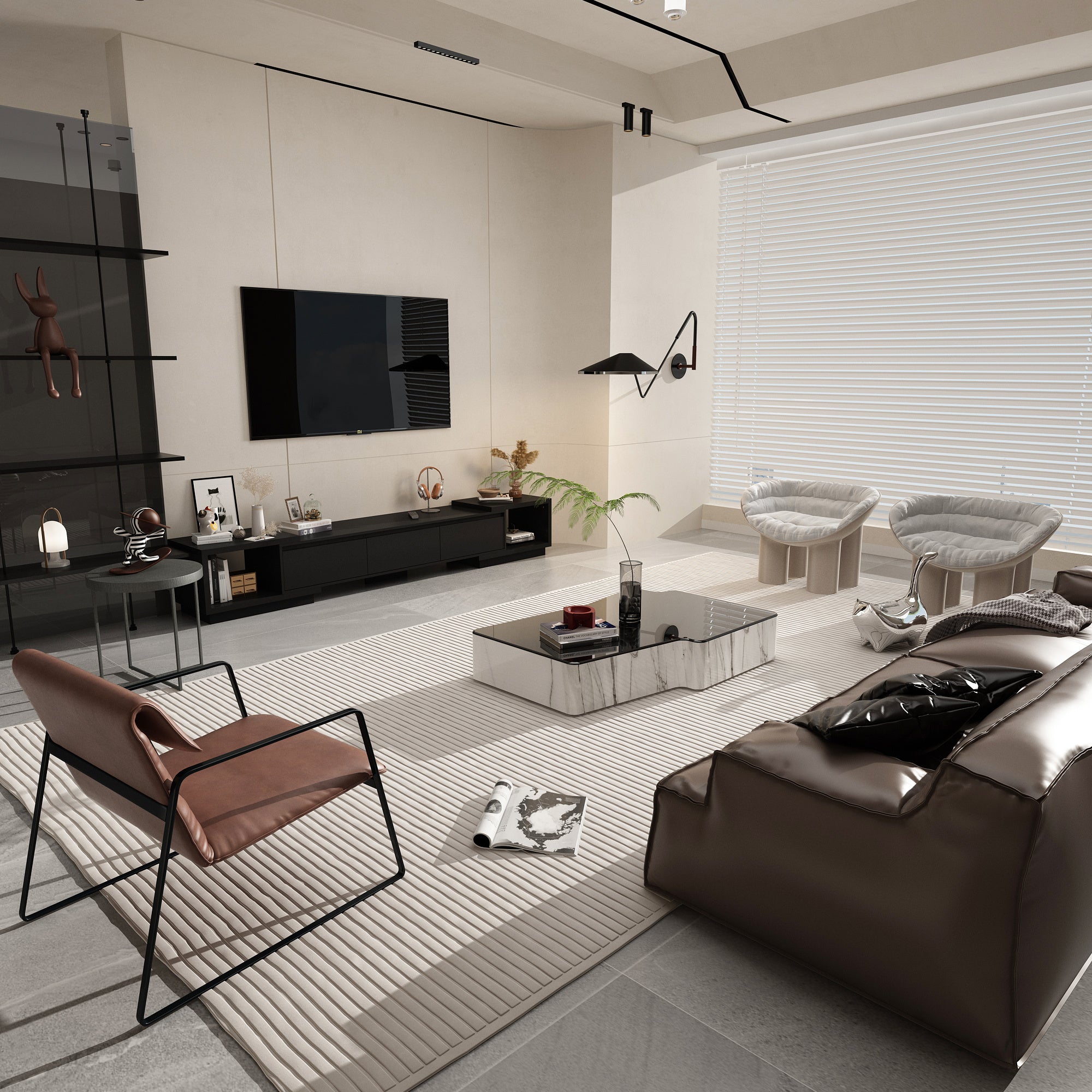 Contemporary Television Unit Featuring Three Drawers, a Versatile And Extendable Design Suitable for Televisions Measuring Up to 120 Inches, a Wooden Gaming And Entertainment Center with Adjustable Width