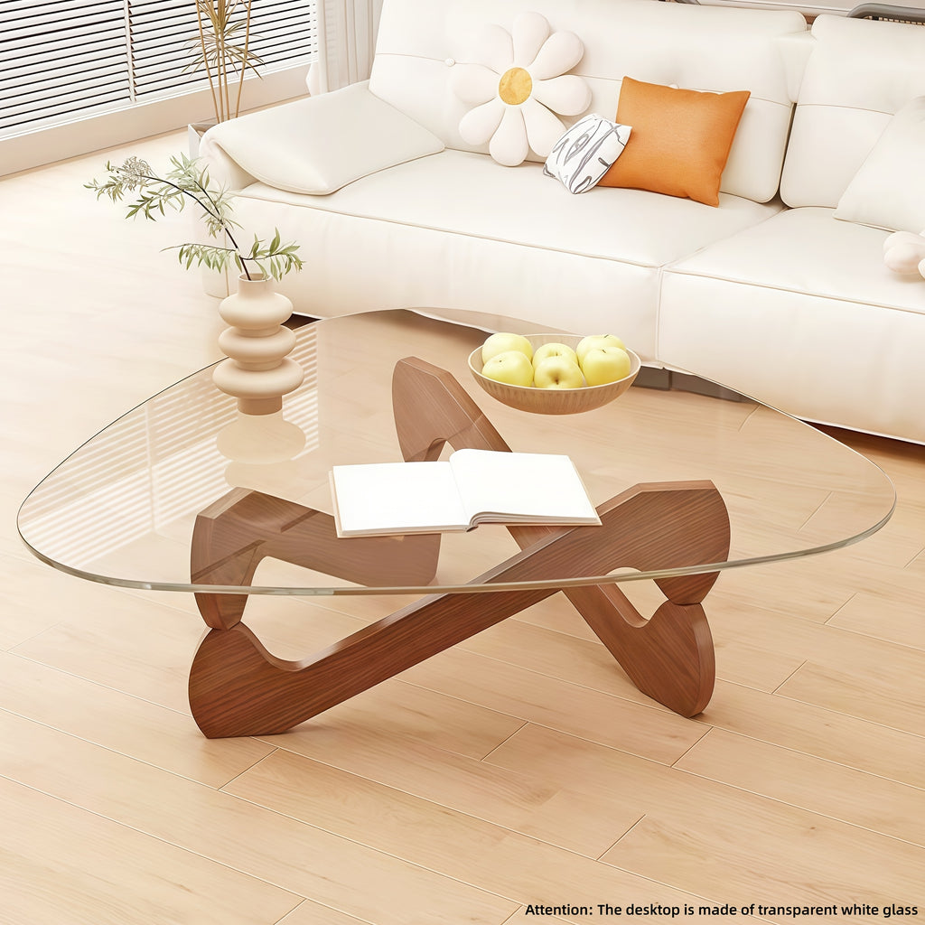 Contemporary Walnut Coffee Table for Living Spaces, Compact And Chic, Ideal for Bedrooms, Living Rooms, Reception Areas, And Offices (Medium Size)