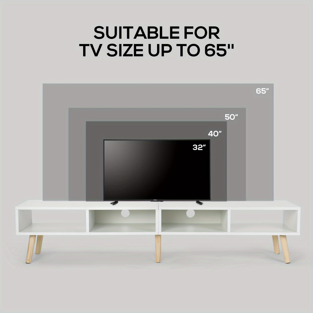 59-Inch Television Stand Suitable for 30 to 65-Inch Tvs Featuring an Open Shelf