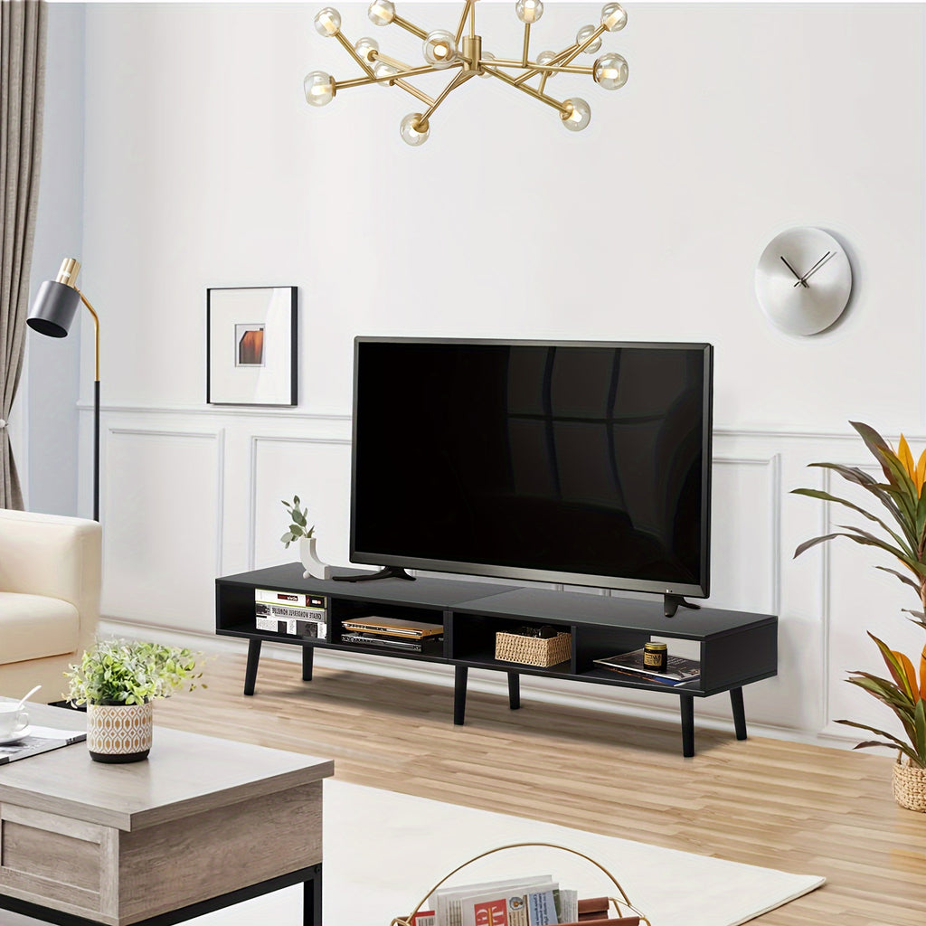 59-Inch Television Stand Suitable for 30 to 65-Inch Tvs Featuring an Open Shelf