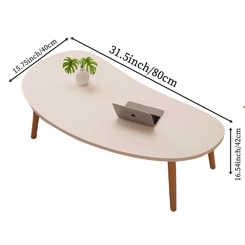 Modern Minimalist Solid Wood Coffee Table | Natural Wood Grain, Versatile Decor for Living Room Small Apartments, Space-Saving Design, Perfect Gift