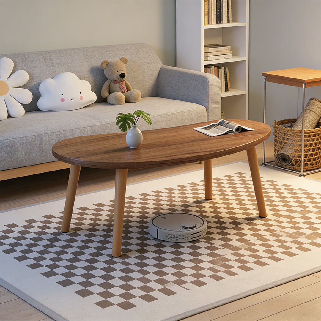 Modern Minimalist Solid Wood Coffee Table | Natural Wood Grain, Versatile Decor for Living Room Small Apartments, Space-Saving Design, Perfect Gift