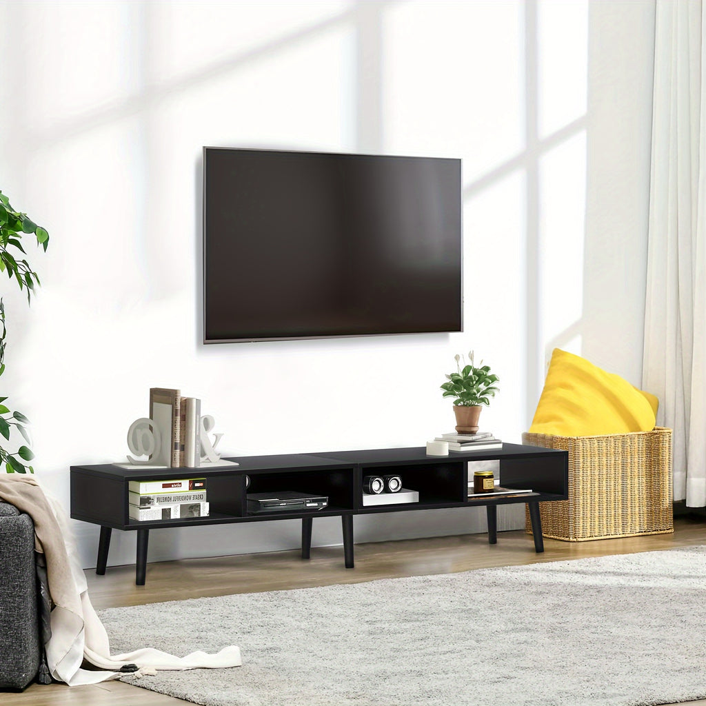 59-Inch Television Stand Suitable for 30 to 65-Inch Tvs Featuring an Open Shelf