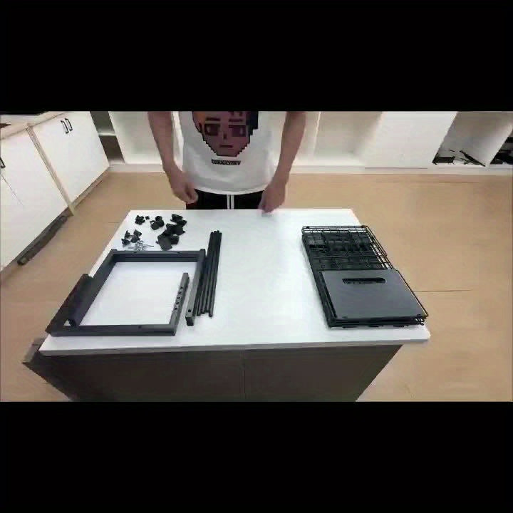 2-Tier Slide-Out Under Sink Organizer - Heavy-Duty Carbon Steel Kitchen & Bathroom Storage Shelf with Adjustable Shelves, Hooks & Sliding Drawers - Space-Saving Cabinet Organizer for Utensils, Spices, Cleaning Supplies - Easy Installation