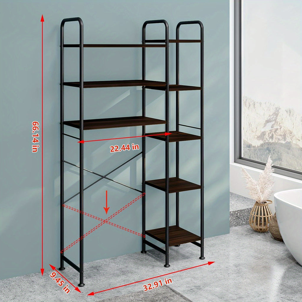Over The Toilet Storage Bathroom Organizer Shelf Freestanding Space Saver with Toilet Multifunctional Rack